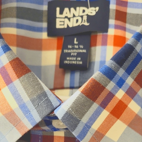 Lands End Long Sleeve Plaid Shirt - Picture 5 of 5
